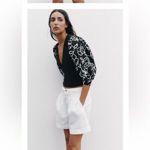 Top With Embroidery On the Sleeve